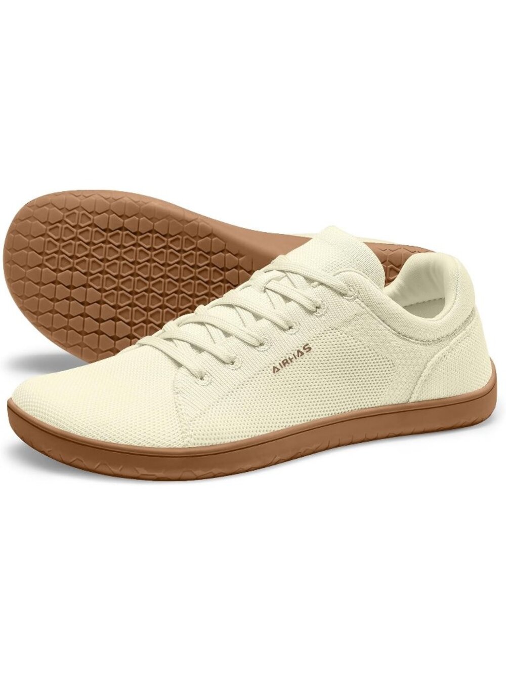 Women's Ivory Knit Minimalist Barefoot Zero Drop Comfort Casual Walking Sneakers